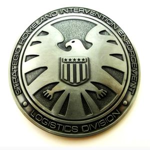 Agents of S.h.i.e.l.d Homelander Logo Enamel Metal Belt Buckle.  Fits 1.5" belt